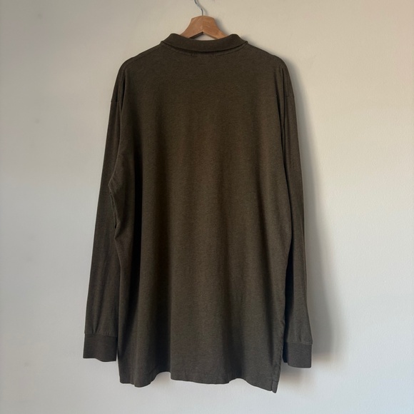 Vintage Ralph Lauren Long Sleeve Polo Shirt in Olive - Picture 5 of 7